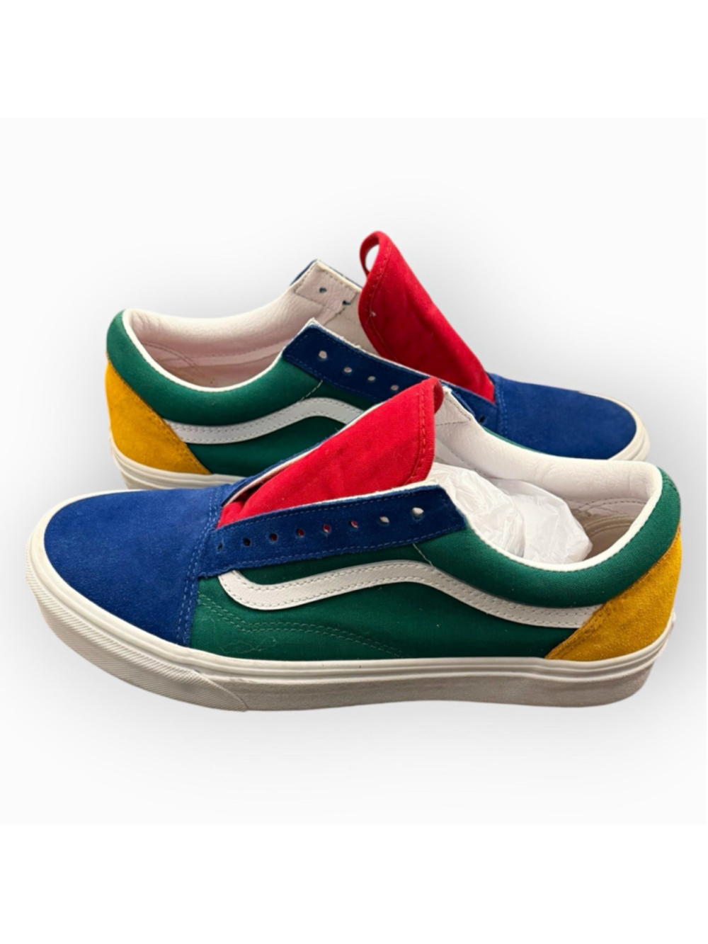 Vans Old Skool Colorblock Sneakers Men’s 9.5 Blue Green Red Yellow